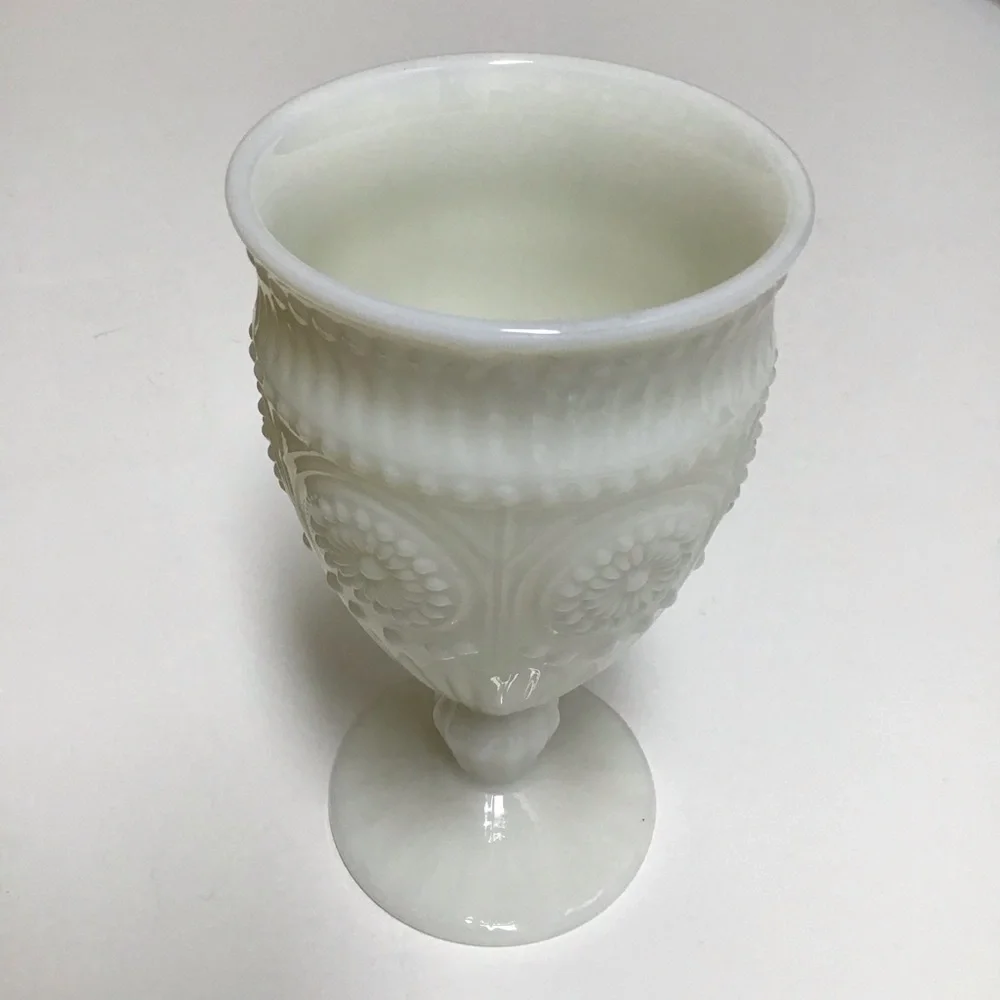 The Pioneer Woman Adeline Snow Milk Glass Goblet Tumbler Chalice White Gibson
